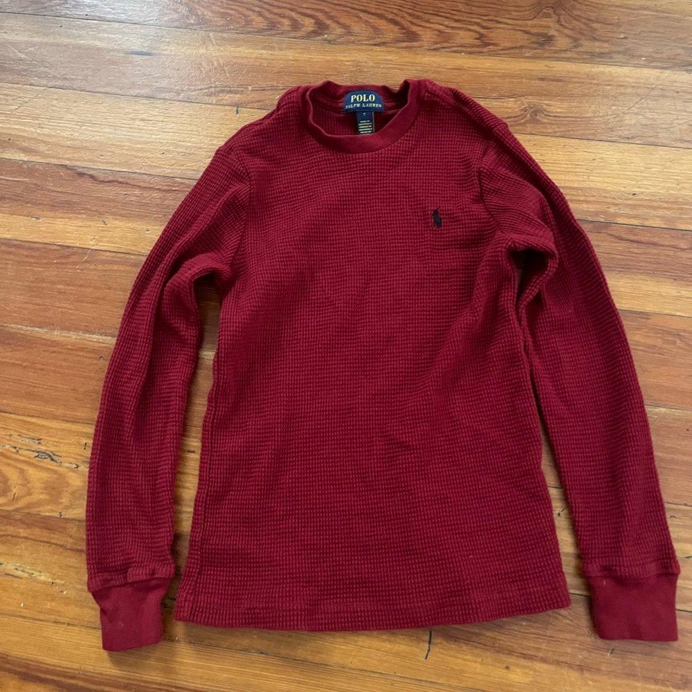 Ralph Lauren red ribbed shirt